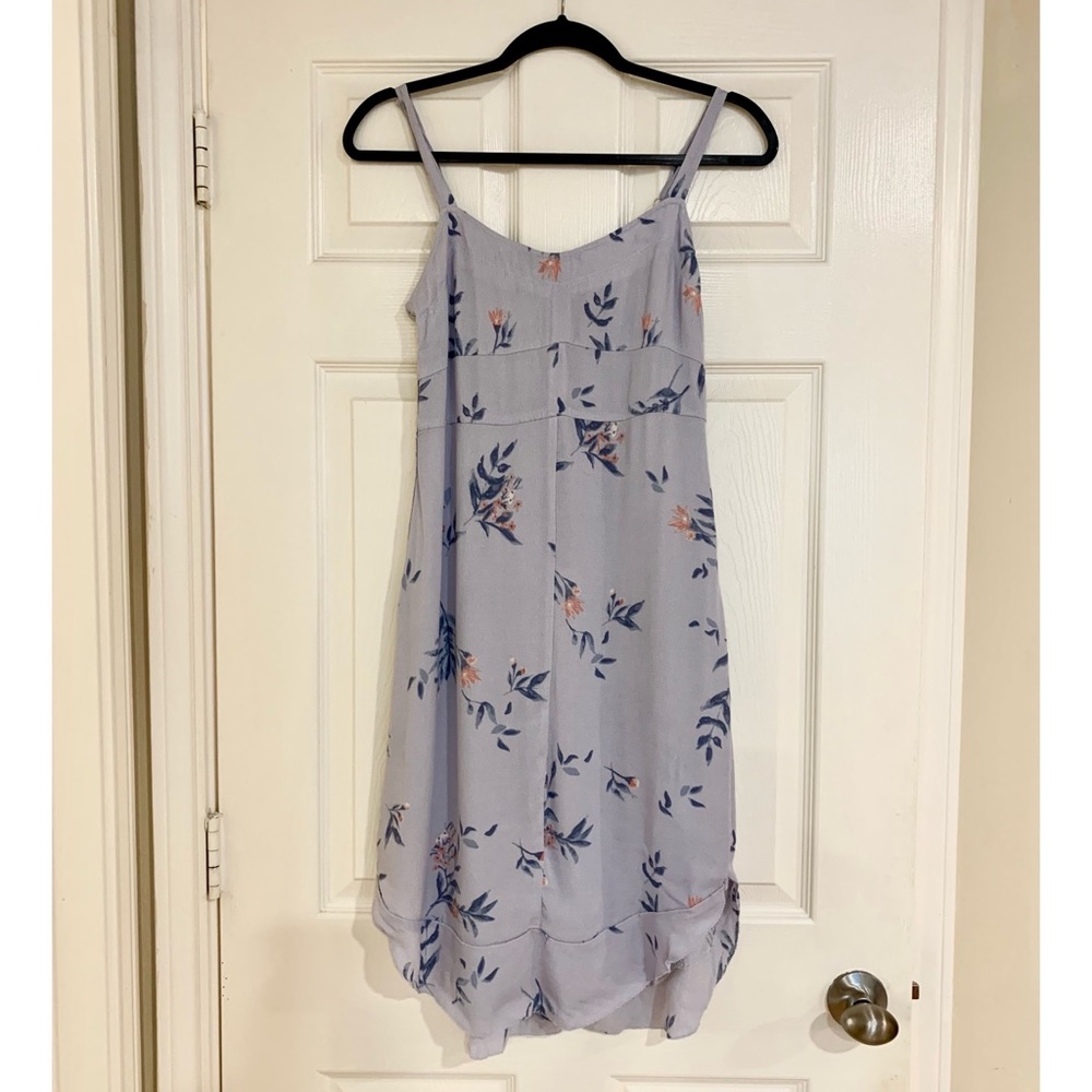 Light Blue Floral Flowy Dress - S